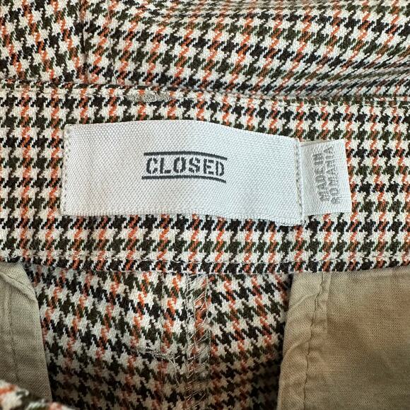Closed Black & Cream & Orange Houndstooth Print Jack Ankle Trousers sz 27 EUC - Picture 6 of 10